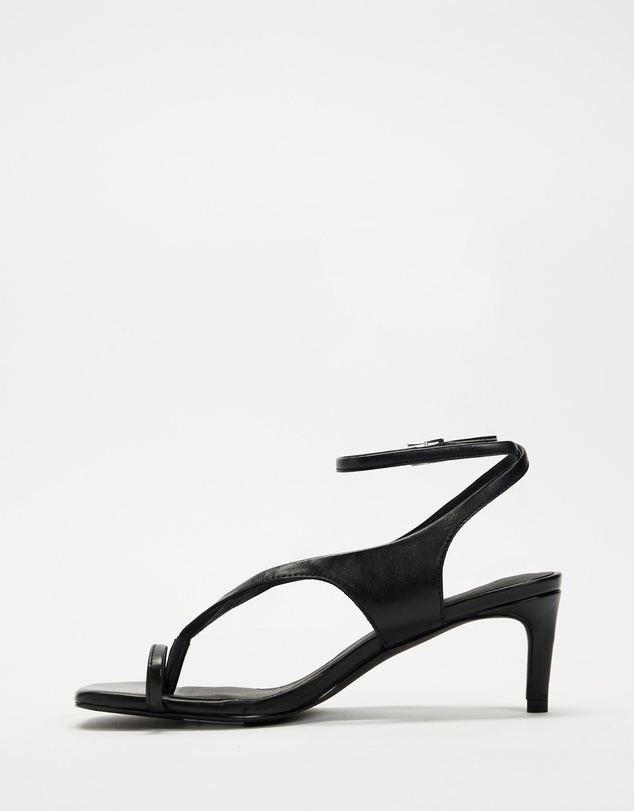 AERE - Zoe Leather Heeled Thong Sandals