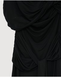 Revibe - Repaired CHANCERY Margot One Shoulder Drape Maxi Dress - AU 18