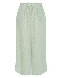 City Chic - Plus size Gingham Wide Leg Pant - soft sage