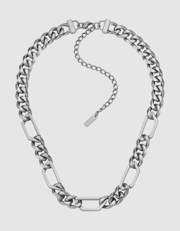 Diesel - D Logo Silver-Tone Necklace