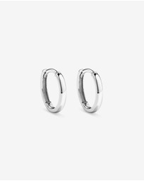 Michael Hill - 12mm Medium Polished Huggie Earrings in Sterling Silver