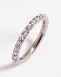 Lovisa - Titanium Cubic Zirconia Pave Clicker Ring