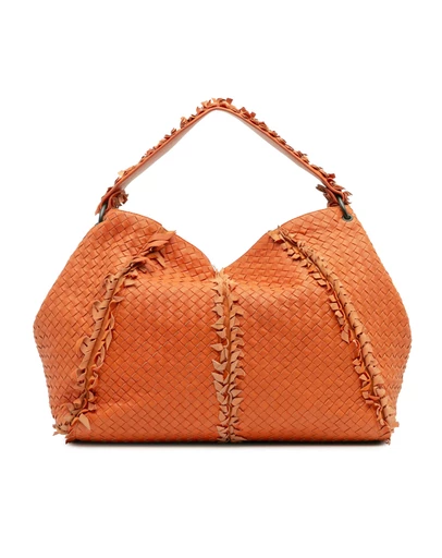 Pre-Loved by Azura Reborn - Pre-Loved Large Nappa Intrecciato Franges Hobo