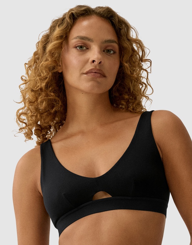 Naturana - Saturday Wirefree Wide Strap Organic Cotton Bra