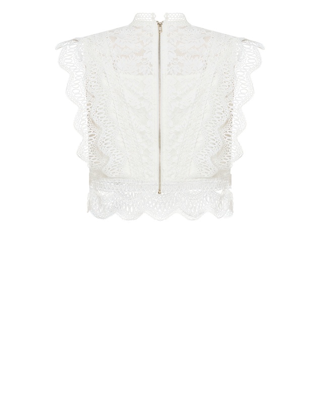 City Chic - Lucielle Sleeveless Top - Creme