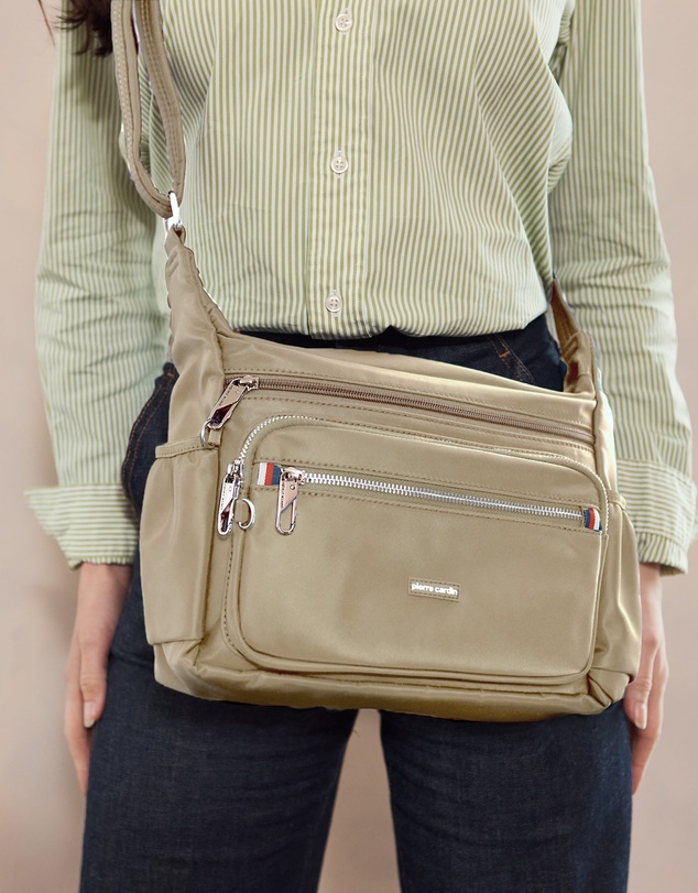 Pierre Cardin - Pierre Cardin RFID Anti-Theft Nylon Crossbody