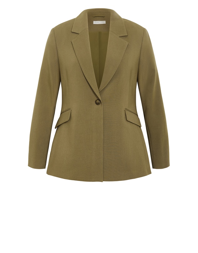 City Chic - Plus size Tori Blazer - olive