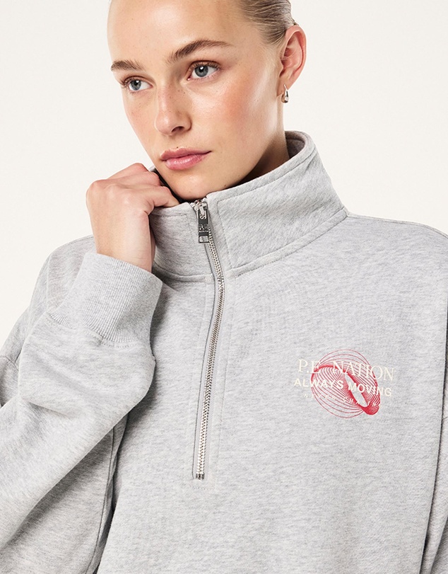 P.E Nation - Snap Quarter Zip Sweatshirt
