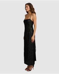 Romance by Honey and Beau - Crechia Jacquard Midi Dress