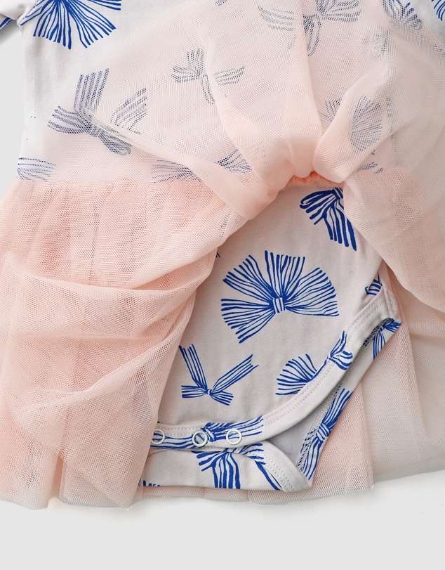 WITH LOVE FOR KIDS - Tulle Flutter Long Sleeve Tutu Onesie - Babies