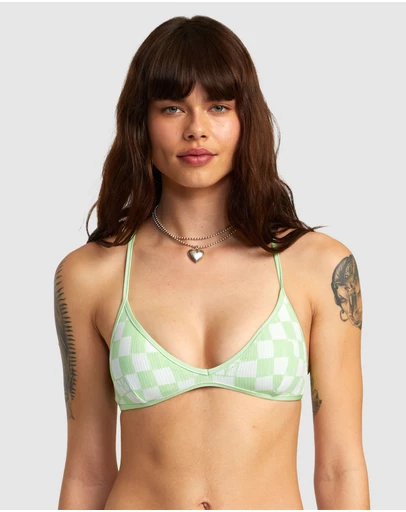 RVCA - Peace Yang Cross Back Bikini Top For Women