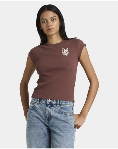 RVCA - Womens Ribbed Slim T-Shirt