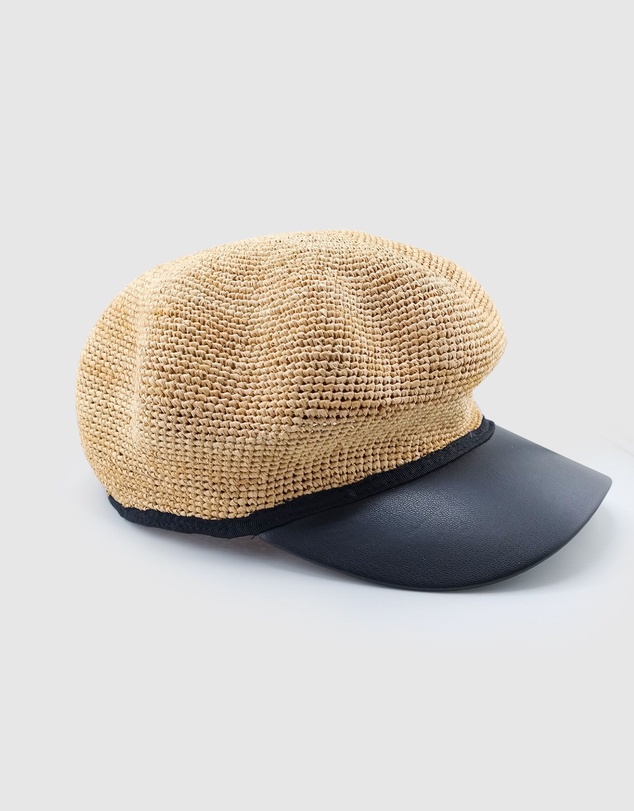 Miz Casa and Co - Elisse Foldable Raffia Weave Bakerboy Hat