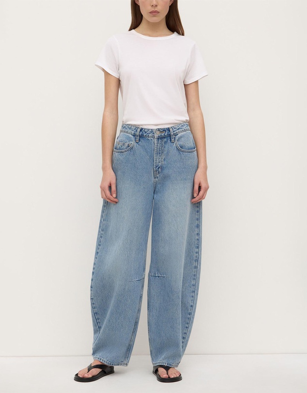 Assembly Label - High Rise Barrel Jeans