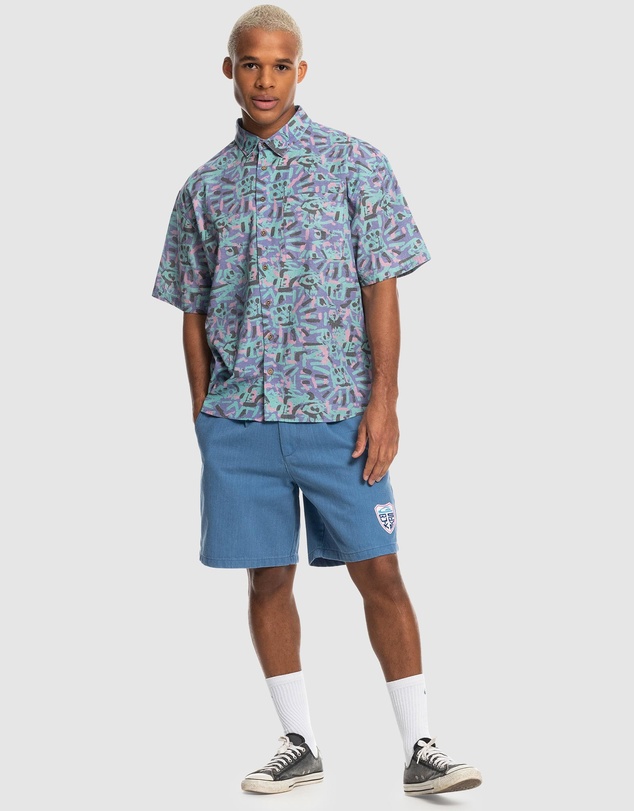Quiksilver - Quiksilver X Stranger Things Mens The Lenora Short Sleeve Shirt