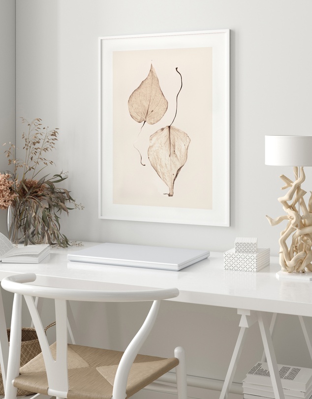 Olive et Oriel - Feuille D'or II Art Print