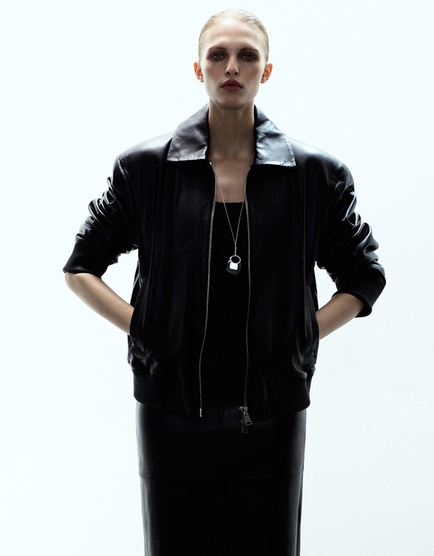 M.N.G - Leather Bomber Jacket