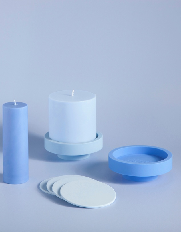 porter green - escc medium pillar candle soy-blend unscented candles