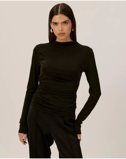 Tussah - Lana Jersey Gathered Long Sleeve Top