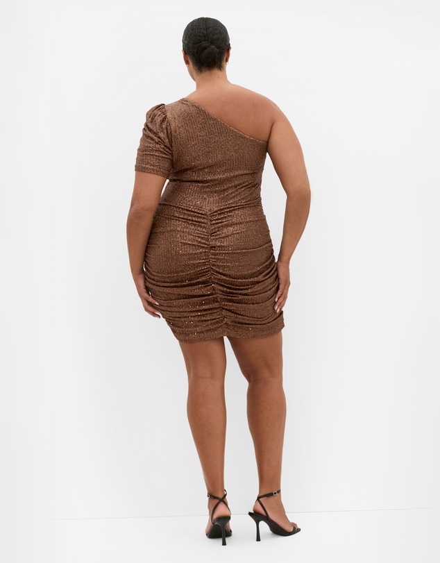 City Chic - Angelina One Shoulder Sequin Mini Dress