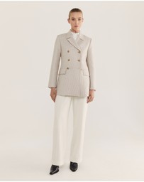 SABA - Prudence Wool Check Coat