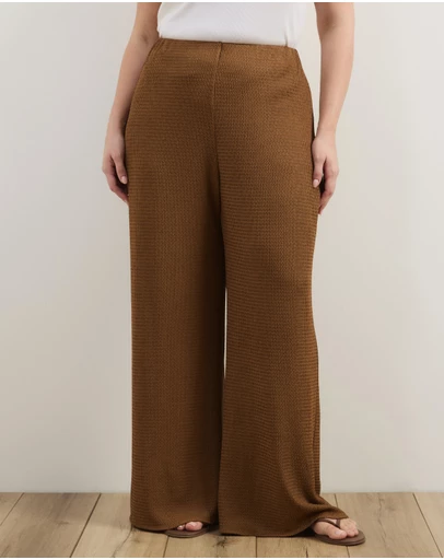 Atmos&Here Curvy - Monica Textured Jersey Pants
