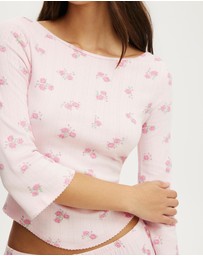 Cotton On Body - Dreamy Soft Pointelle 3/4 Long Sleeve Top