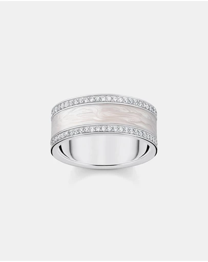 THOMAS SABO - Band Ring with Cold Enamel And Stones