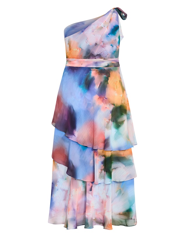 City Chic - Enchant Bouquet One Shoulder Maxi Dress