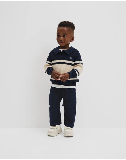 Country Road - Stripe Collared Knit
