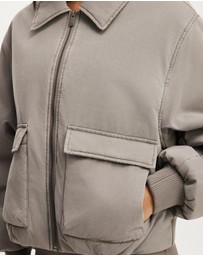 Cotton On Body Active - Collared Soft Touch Bomber Jacket