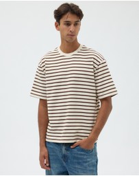 AERE - Heavyweight Stripe SS Tee