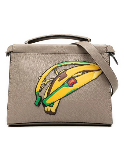 Pre-Loved by Azura Reborn - Pre-Loved Sue Tilley Mini Calfskin Romano Selleria Banana Peekaboo Iconic Fit Satchel