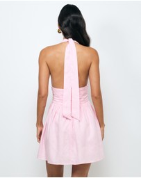 AERE - Twila Halter Mini Dress