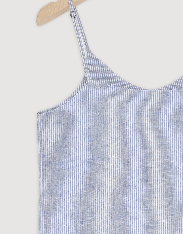 Revibe - Repaired Assembly Label Linen Slip Dress