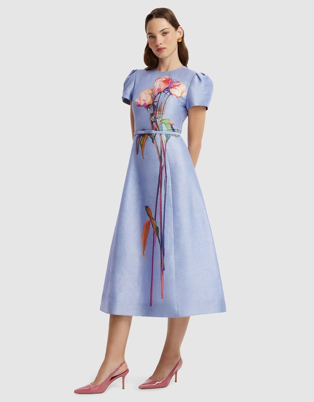 LEO LIN - Marguerite Short Sleeve Midi Dress