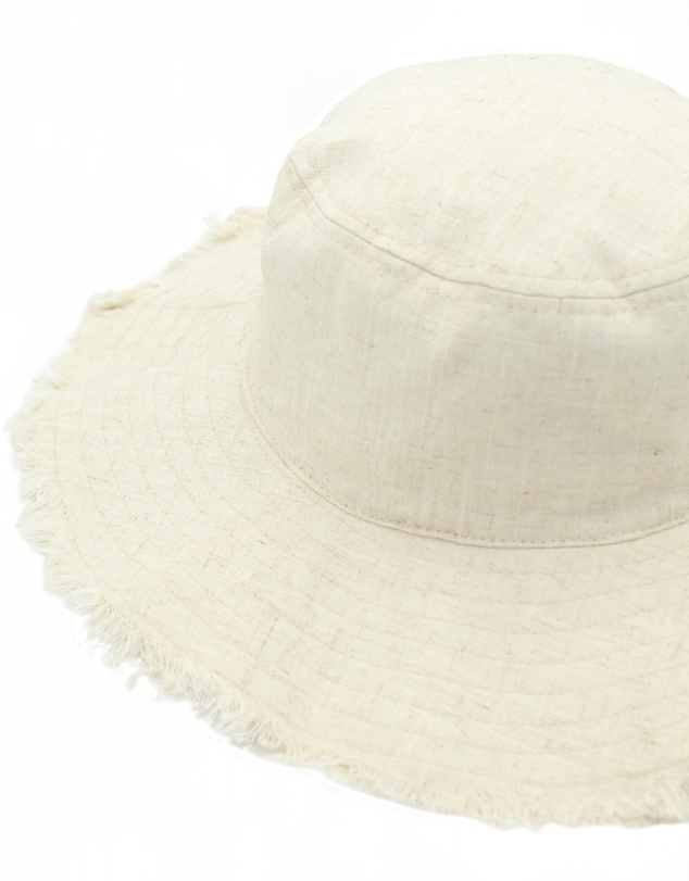 Morgan & Taylor - Cleo Linen-Blend Bucket Hat in Beige