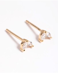 Lovisa - Gold Plated Sterling Silver Dolphin Tale Stud Earrings