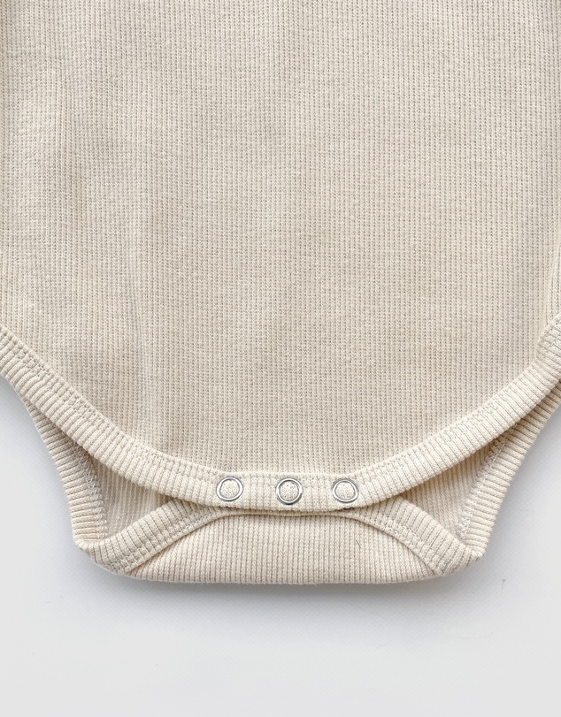 WITH LOVE FOR KIDS - Basics Thick Ribbed Long Sleeve Onesie - Babies