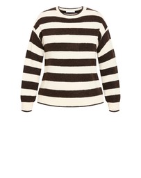 City Chic - Halle Stripe Knit Jumper
