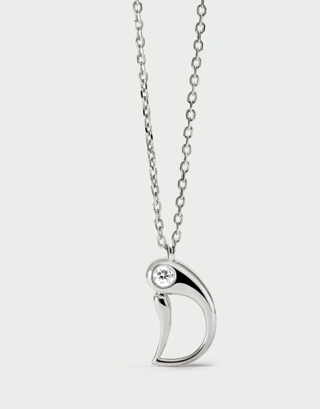 PDPAOLA - Initial 2026 D Silver Pendant Necklace