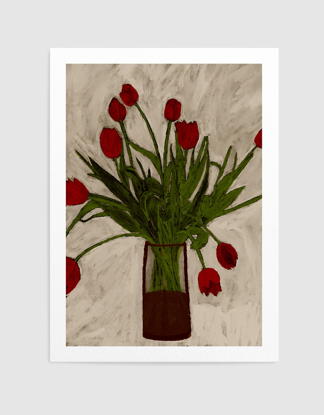 Olive et Oriel - Bouquet Of Tulips by Shatha Al Dafai Art Print