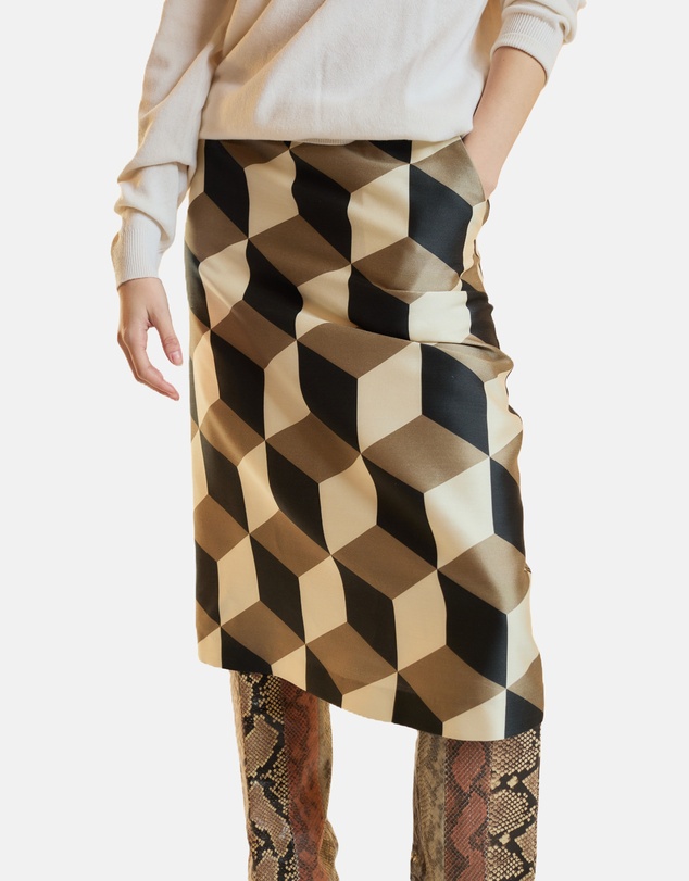 Cynthia Rowley - Silk Wool Midi Skirt