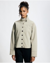 Lover - Lucinda Suede Look Funnel Neck Jacket