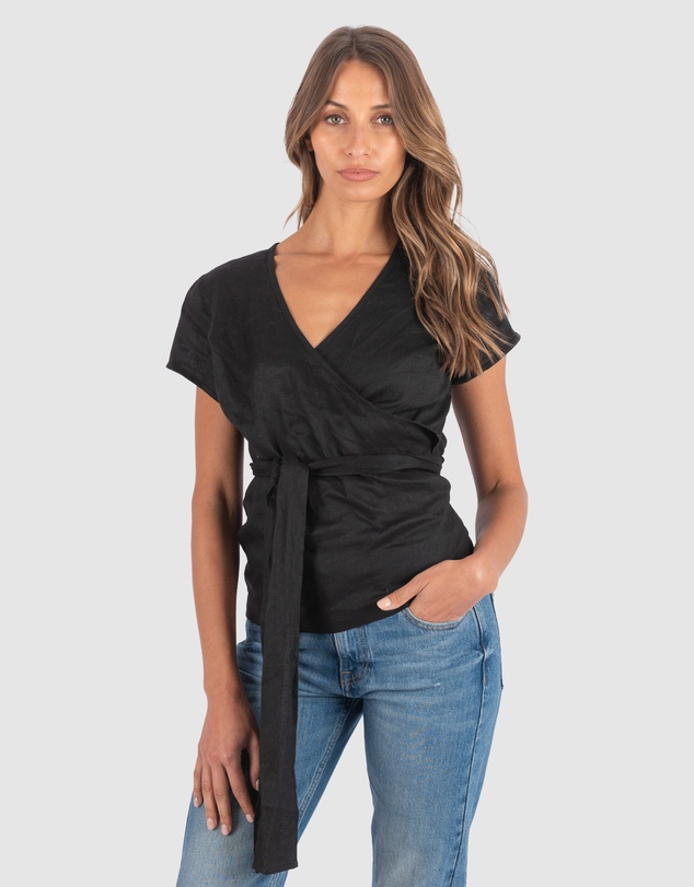 CAMIXA - VERONICA Wrap Linen Shirt