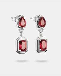 THOMAS SABO - THOMAS SABO Stud Earrings with Red Octagon Stones Silver