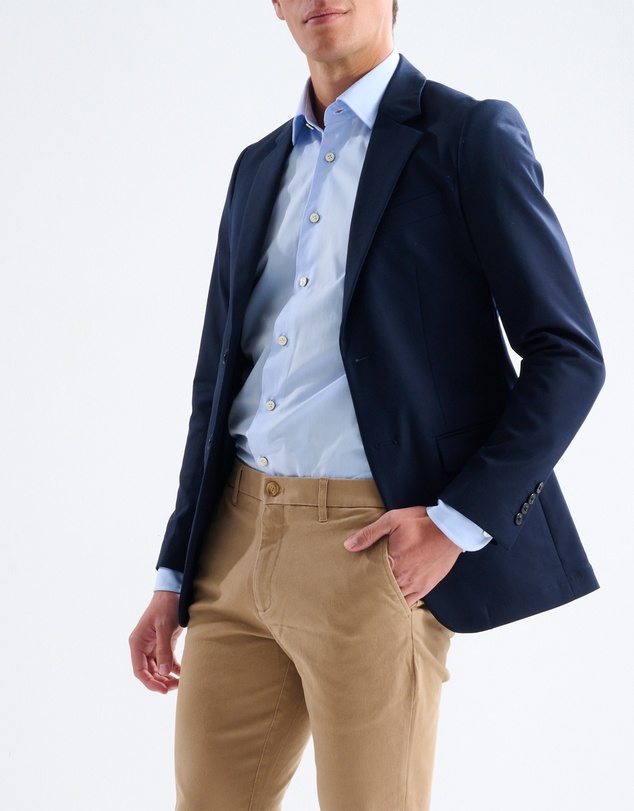 3 Wise Men - 3 Wise Men Huxton Cotton Blazer - Navy