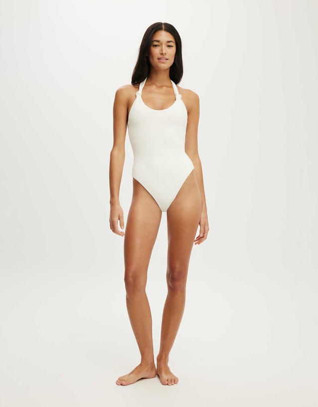 Cotton On Body - Halter Knot One Piece Cheeky