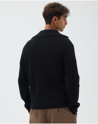 AERE - Wool Blend Quarter Zip