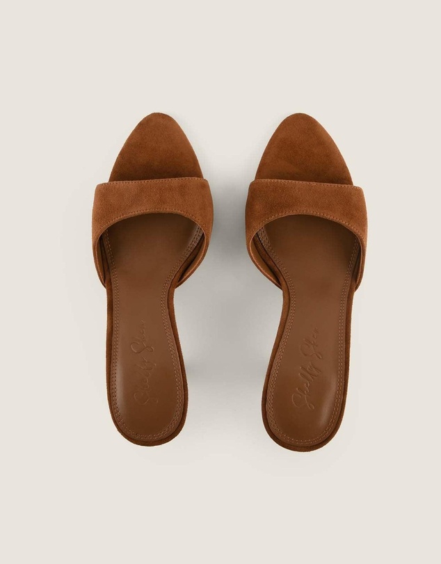 Shelly Shen - Addison High Sandals Tan Suede